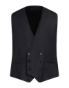 Lardini Man Tailored Vest Midnight Blue Size 42 Wool, Cupro