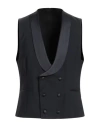 Lardini Man Tailored Vest Midnight Blue Size 42 Wool, Elastane