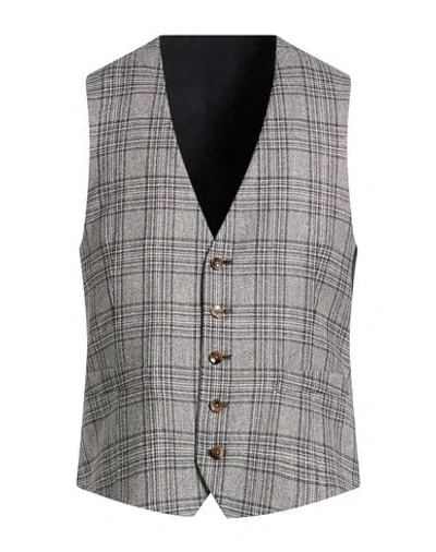Lardini Man Tailored Vest Midnight Blue Size 44 Silk, Wool