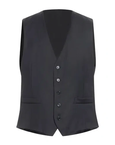 Lardini Man Tailored Vest Midnight Blue Size 44 Wool