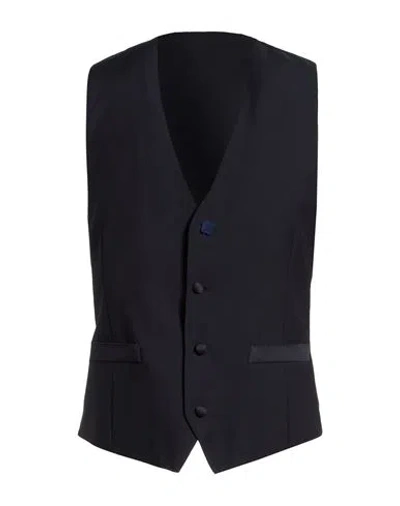 Lardini Man Tailored Vest Midnight Blue Size 44 Wool