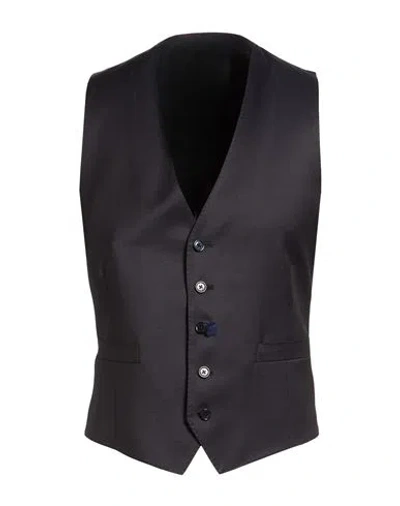 Lardini Man Tailored Vest Midnight Blue Size 46 Wool