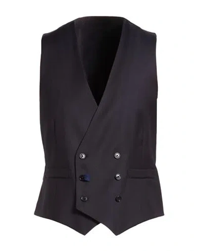 Lardini Man Tailored Vest Midnight Blue Size 46 Wool