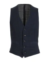 Lardini Man Tailored Vest Navy Size 40 Wool, Silk In Blue
