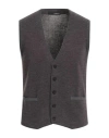 Lardini Man Tailored Vest Plum Size 40 Wool, Viscose, Polyamide In Gray