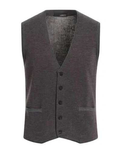 Lardini Man Tailored Vest Plum Size 40 Wool, Viscose, Polyamide In Gray