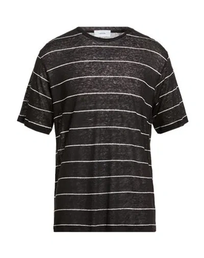 Lardini Man T-shirt Black Size M Linen