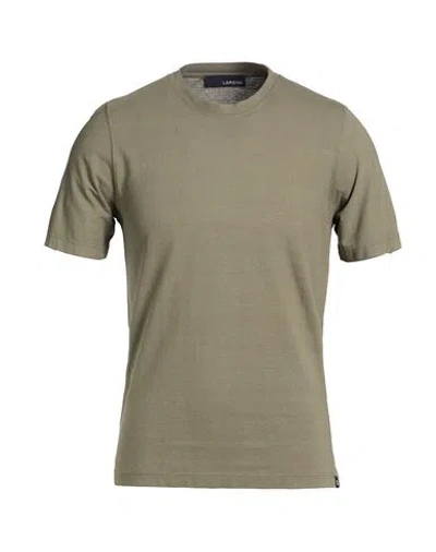 Lardini Man T-shirt Military Green Size 48 Cotton In Multi