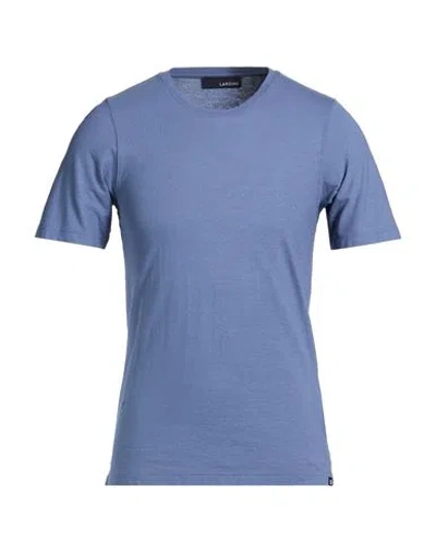 Lardini Man T-shirt Slate Blue Size 36 Cotton