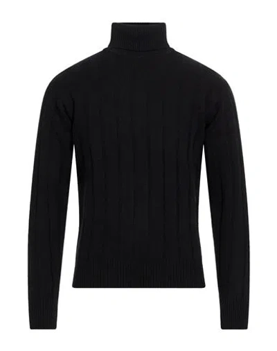 Lardini Man Turtleneck Black Size M Virgin Wool, Cashmere
