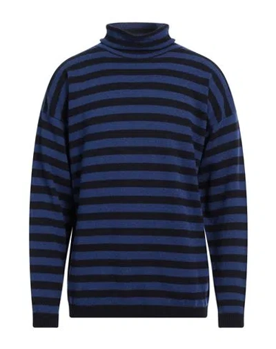 Lardini Man Turtleneck Blue Size 40 Alpaca Wool, Wool