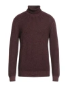 Lardini Man Turtleneck Brown Size Xl Alpaca Wool, Nylon, Wool In Brown