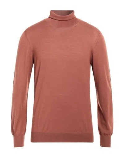 Lardini Man Turtleneck Brown Size 42 Wool