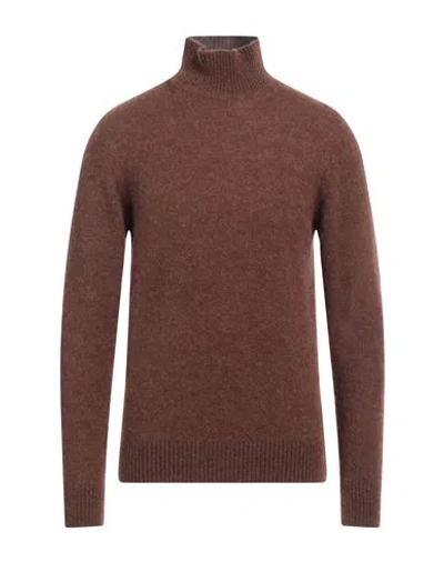 Lardini Man Turtleneck Brown Size Xl Alpaca Wool, Nylon, Wool