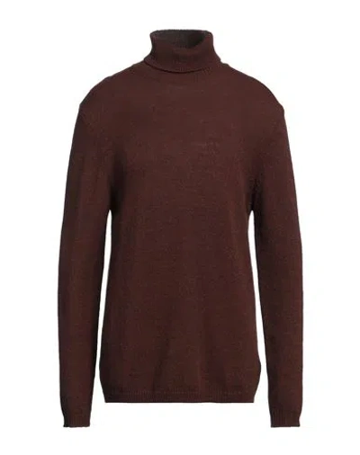 Lardini Man Turtleneck Brown Size Xxl Acrylic, Alpaca Wool, Wool