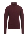 Lardini Man Turtleneck Burgundy Size M Alpaca Wool, Nylon, Wool