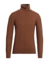 Lardini Man Turtleneck Camel Size L Wool In Beige