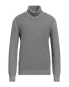 Lardini Man Turtleneck Charcoal Size 40 Cashmere In Grey