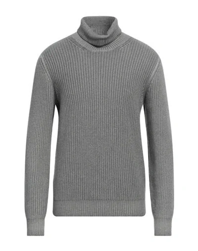Lardini Man Turtleneck Charcoal Size 40 Cashmere In Grey