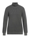 Lardini Man Turtleneck Charcoal Size 42 Cashmere In Grey