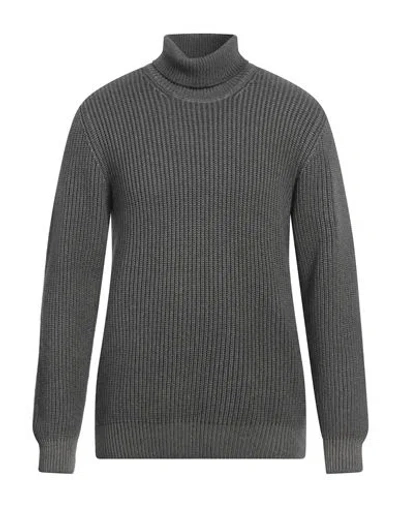 Lardini Man Turtleneck Charcoal Size 42 Cashmere In Grey