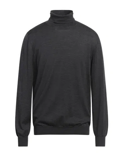 Lardini Man Turtleneck Charcoal Size Xl Virgin Wool In Gray