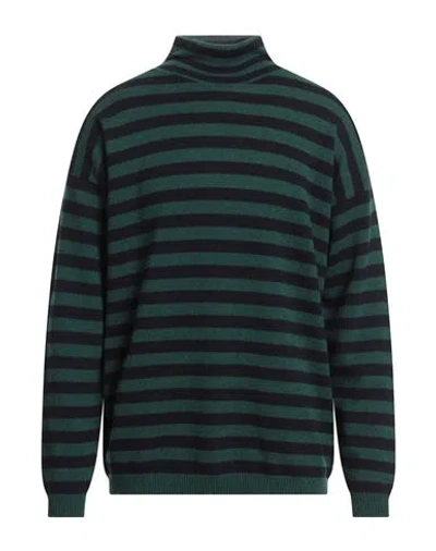Lardini Man Turtleneck Dark Green Size 40 Alpaca Wool, Wool