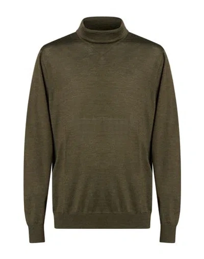 Lardini Man Turtleneck Dark Green Size 48 Wool