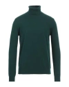 Lardini Man Turtleneck Dark Green Size M Wool, Cashmere