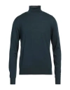Lardini Man Turtleneck Deep Jade Size 40 Wool In Green