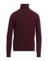 Lardini Man Turtleneck Chocolate Brown Size 40 Wool In Red