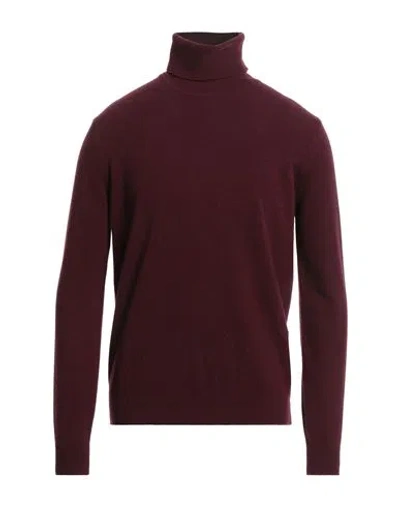 Lardini Man Turtleneck Chocolate Brown Size 40 Wool In Red