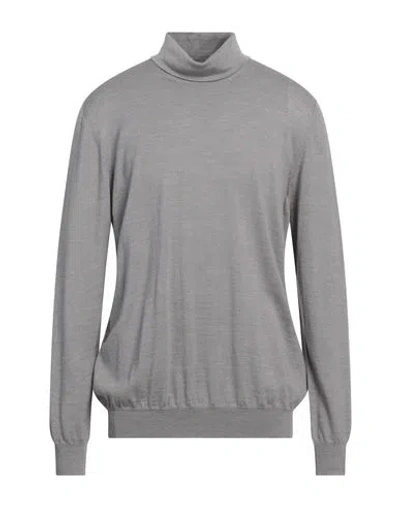 Lardini Man Turtleneck Grey Size 46 Wool In Gray