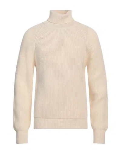 Lardini Man Turtleneck Ivory Size 40 Wool In White