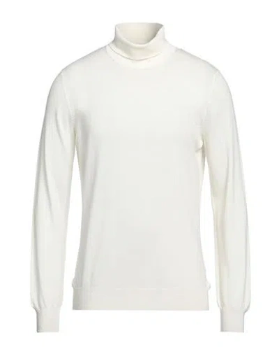 Lardini Man Turtleneck Ivory Size 40 Wool In White