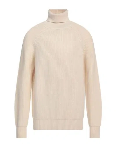 Lardini Man Turtleneck Ivory Size 42 Wool In White