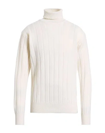 Lardini Man Turtleneck Ivory Size Xxl Virgin Wool, Cashmere In White