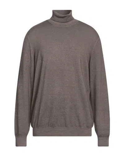 Lardini Man Turtleneck Khaki Size 46 Wool In Beige