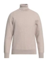 Lardini Man Turtleneck Light Grey Size L Wool In Grey