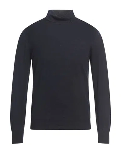 Lardini Man Turtleneck Midnight Blue Size 38 Wool
