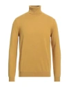 Lardini Man Turtleneck Ocher Size 44 Wool In Yellow