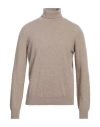 Lardini Man Turtleneck Light Grey Size L Wool In Beige