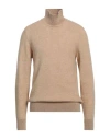 Lardini Man Turtleneck Sand Size M Alpaca Wool, Nylon, Wool In Beige