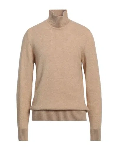 Lardini Man Turtleneck Sand Size M Alpaca Wool, Nylon, Wool In Beige