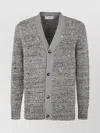 Lardini Man V-neck Knit Sweater In Gray