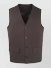 Lardini Man V-neck Sleeveless Tailored Front Pockets In Brown