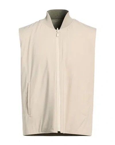 Lardini Man Vest Beige Size 40 Wool, Polyamide, Elastane In Neutral