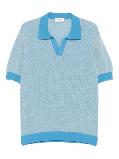 Lardini Marl-knit T-shirt In Blue