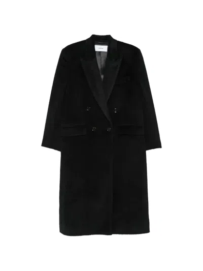 Lardini Martin Double-breasted Peaked-lapels Coat In Black