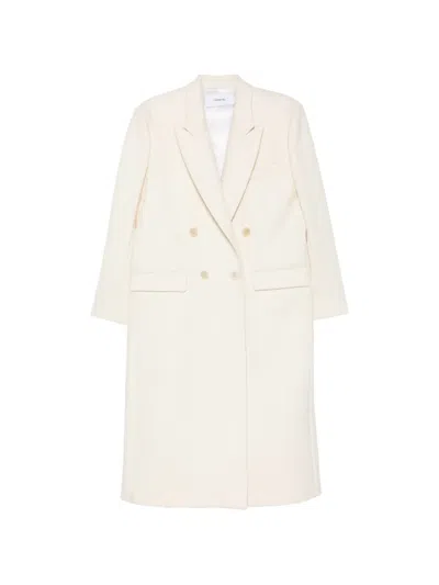 Lardini Martin Double-breasted Peak-lapel Coat In White